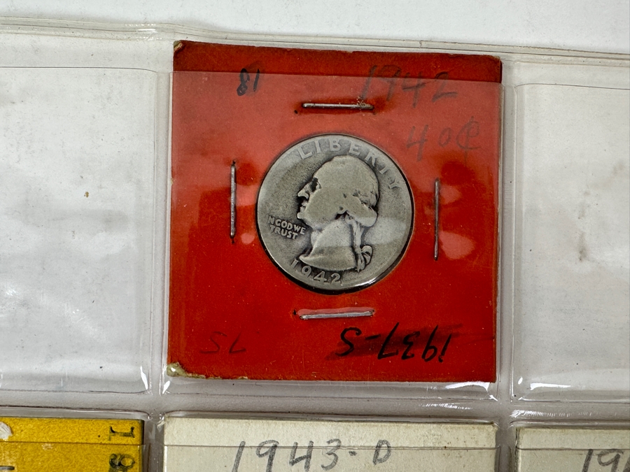 (15) Silver Washington Quarters From 1942-1948 Including 1943-S, 1947-D And 1947-S - See Photos For Details [Photo 2]