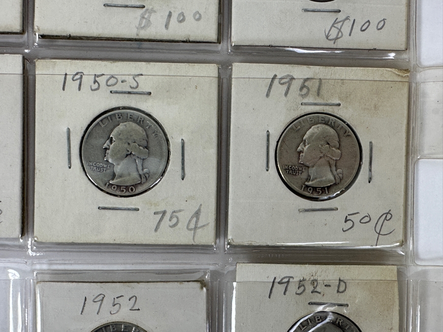 (19) Silver Washington Quarters From 1948-1955 - See Photos For Details [Photo 11]