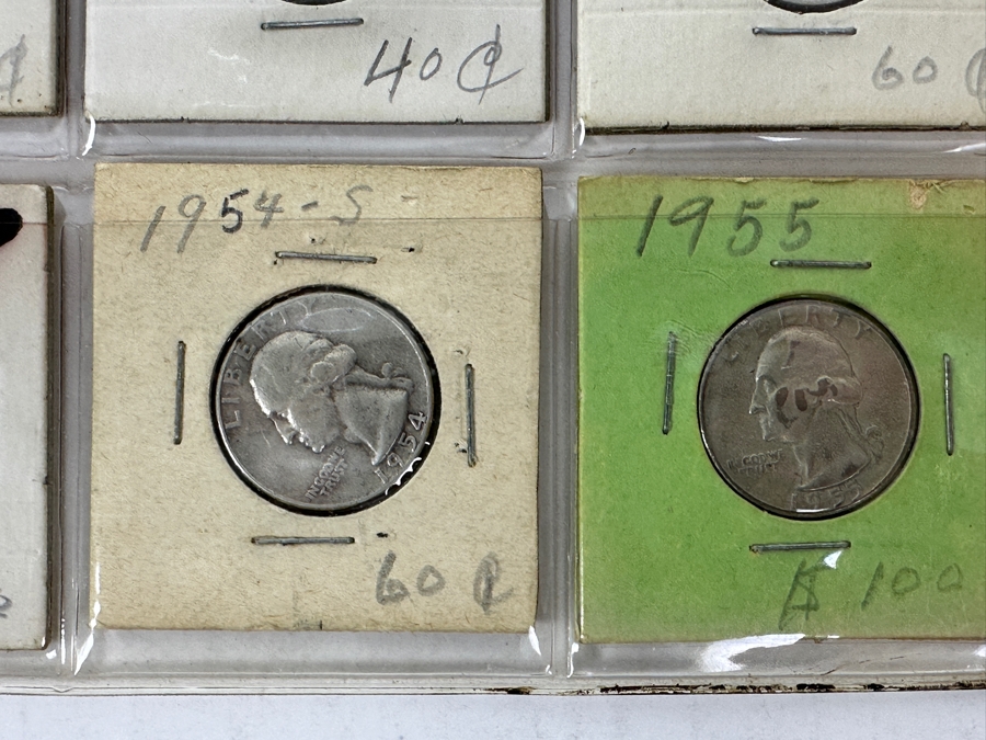 (19) Silver Washington Quarters From 1948-1955 - See Photos For Details [Photo 17]
