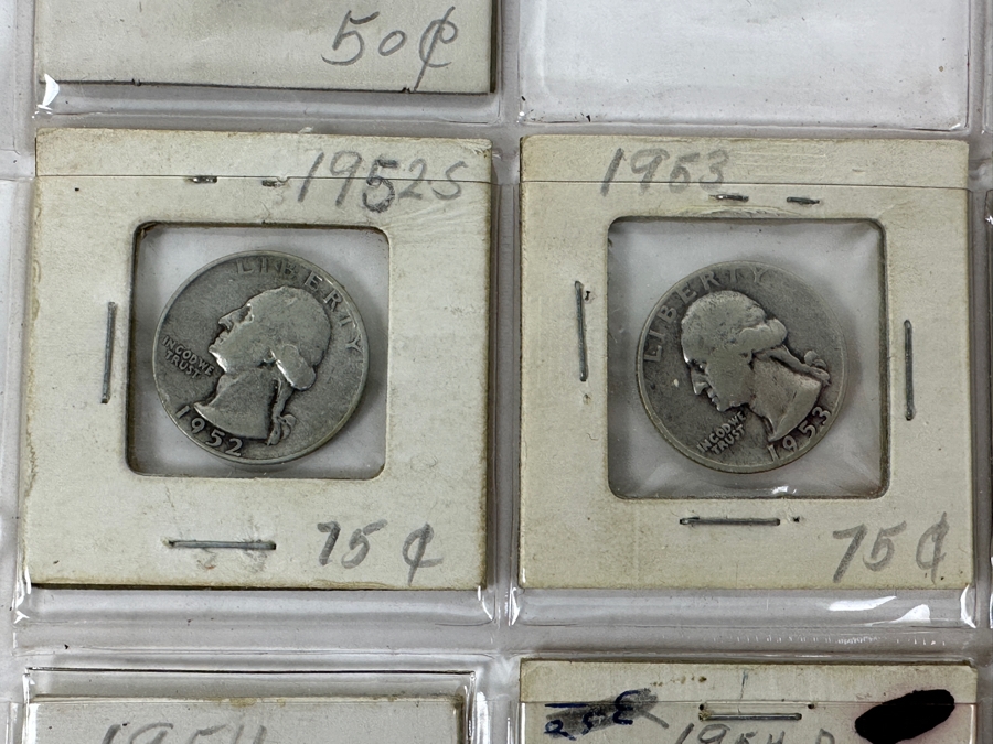 (19) Silver Washington Quarters From 1948-1955 - See Photos For Details [Photo 14]