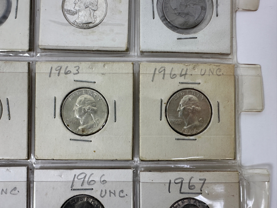 (10) Silver Washington Quarters From 1956-1964 And (10) Washington Quarters From 1966-1980 - See Photos For Details [Photo 7]
