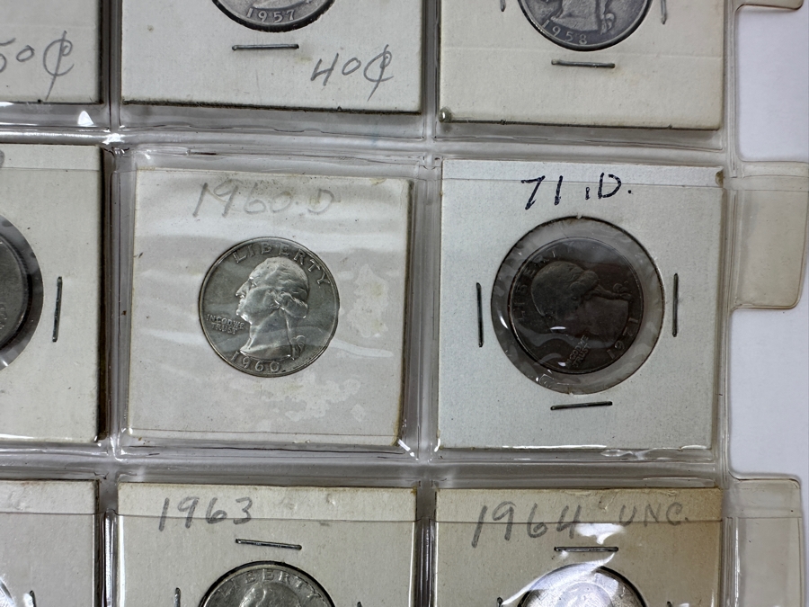 (10) Silver Washington Quarters From 1956-1964 And (10) Washington Quarters From 1966-1980 - See Photos For Details [Photo 5]