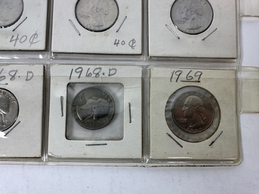 (10) Silver Washington Quarters From 1956-1964 And (10) Washington Quarters From 1966-1980 - See Photos For Details [Photo 11]