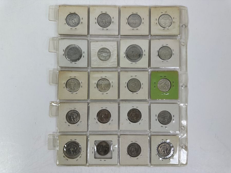 (10) Silver Washington Quarters From 1956-1964 And (10) Washington Quarters From 1966-1980 - See Photos For Details [Photo 12]