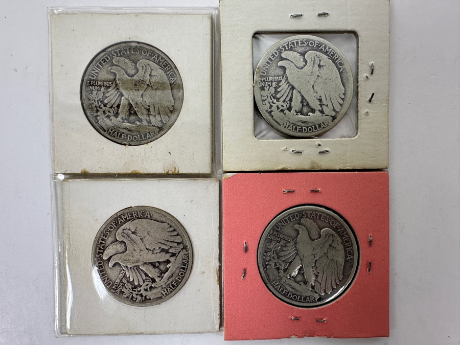 (4) Walking Liberty Silver Half Dollars: 1935, (2) 1936 And 1941 D [Photo 8]