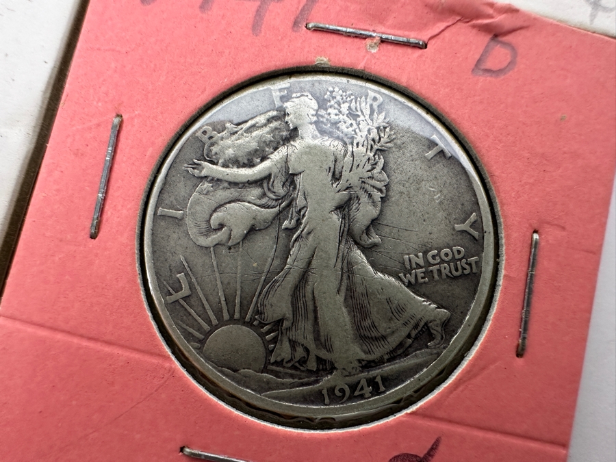 (4) Walking Liberty Silver Half Dollars: 1935, (2) 1936 And 1941 D [Photo 7]