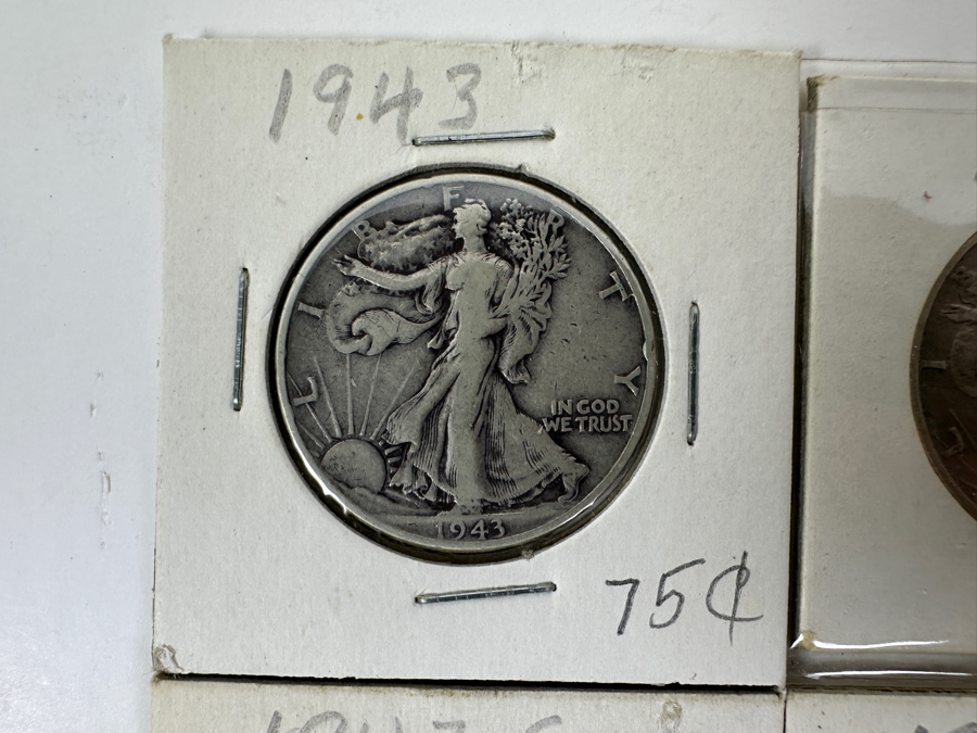 (4) Walking Liberty Silver Half Dollars: 1943, 1943-D, 1943-S And 1944 [Photo 2]