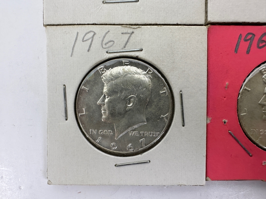 (4) Silver Kennedy Half Dollars: 1965, 1966, 1967 And 1968-D (Appear Uncirculated) [Photo 4]