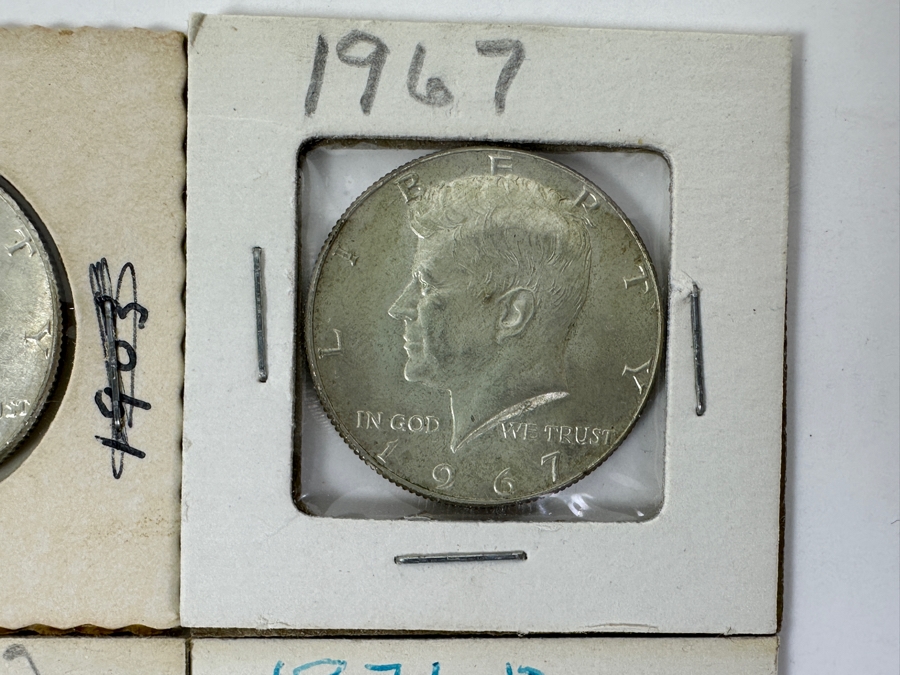 (3) Silver Kennedy Half Dollars: (2) 1967 And (1) 1969-D And (1) 1971-D Kennedy Half Dollar [Photo 3]
