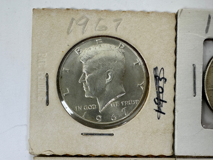 (3) Silver Kennedy Half Dollars: (2) 1967 And (1) 1969-D And (1) 1971-D Kennedy Half Dollar [Photo 2]