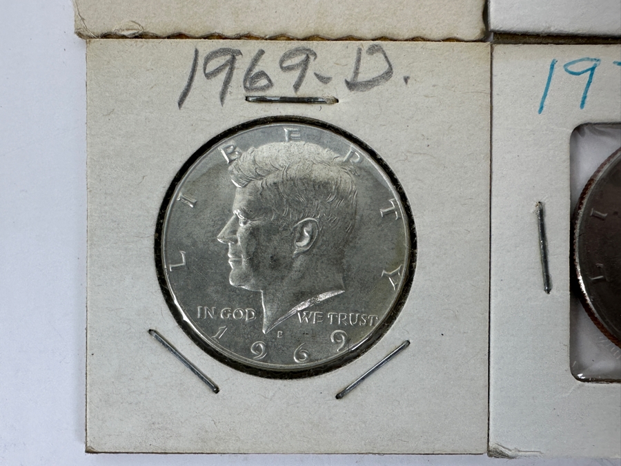 (3) Silver Kennedy Half Dollars: (2) 1967 And (1) 1969-D And (1) 1971-D Kennedy Half Dollar [Photo 4]
