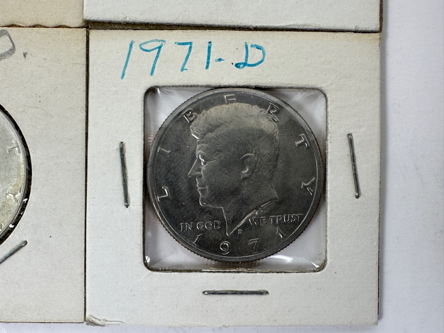 (3) Silver Kennedy Half Dollars: (2) 1967 And (1) 1969-D And (1) 1971-D Kennedy Half Dollar [Photo 5]