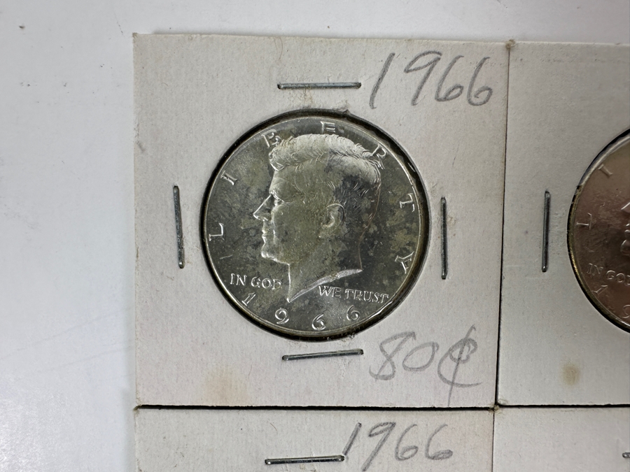 (4) 1966 Silver Kennedy Half Dollars - Appear Uncirculated [Photo 2]