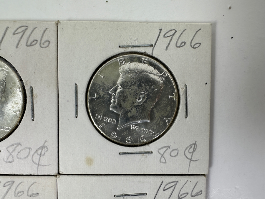 (4) 1966 Silver Kennedy Half Dollars - Appear Uncirculated [Photo 3]