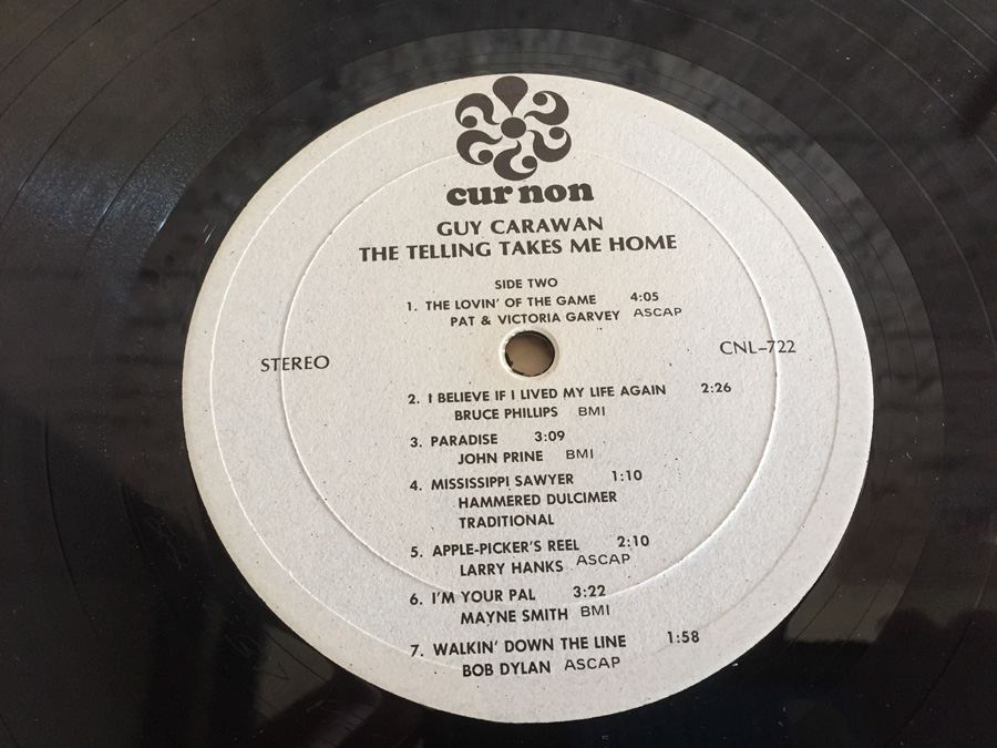 Guy Carawan ‎- The Telling Takes Me Home - Cur Non ‎- CNL-722 - SIGNED By Guy's Mom [Photo 7]