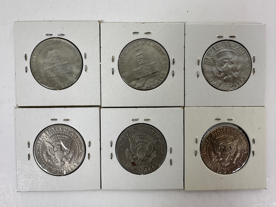(6) Kennedy Half Dollars: (2) 1971-D, (1) 1972-P, (1) 1972-D And (2) 1976-D [Photo 8]