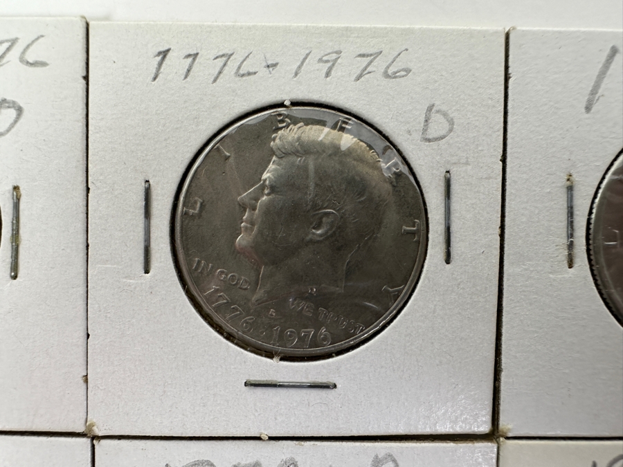 (6) Kennedy Half Dollars: (2) 1971-D, (1) 1972-P, (1) 1972-D And (2) 1976-D [Photo 3]