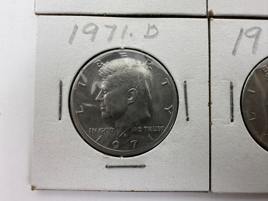 (6) Kennedy Half Dollars: (2) 1971-D, (1) 1972-P, (1) 1972-D And (2) 1976-D [Photo 5]