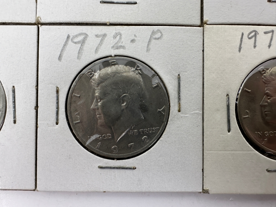 (6) Kennedy Half Dollars: (2) 1971-D, (1) 1972-P, (1) 1972-D And (2) 1976-D [Photo 6]