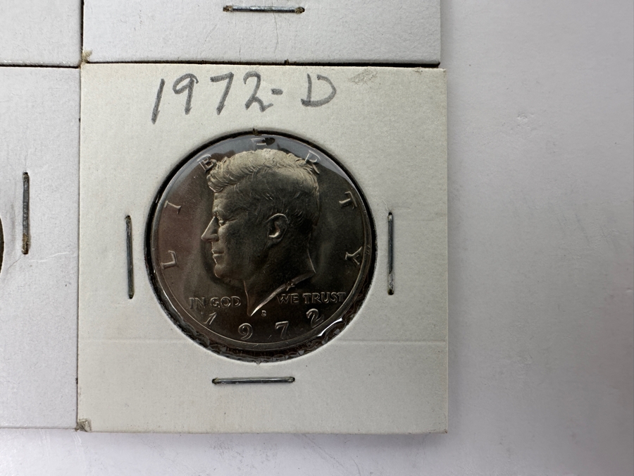 (6) Kennedy Half Dollars: (2) 1971-D, (1) 1972-P, (1) 1972-D And (2) 1976-D [Photo 7]