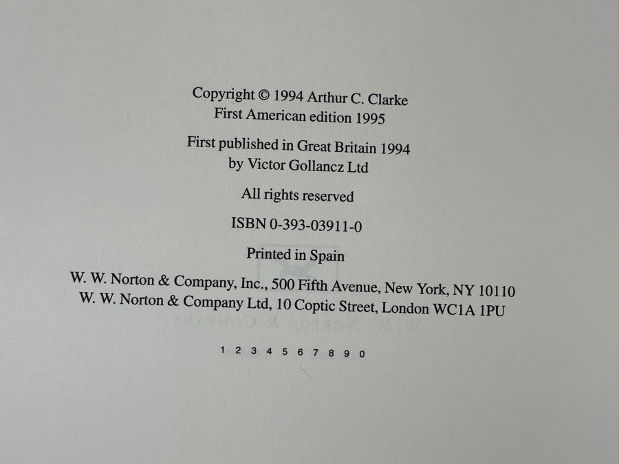 Pair Of First Edition 1994 Hardcover Books By Arthur C. Clarke: The Snows Of Olympus - A Garden On Mars - The Illustrated Story Of Man's Colonization Of Mars [Photo 5]