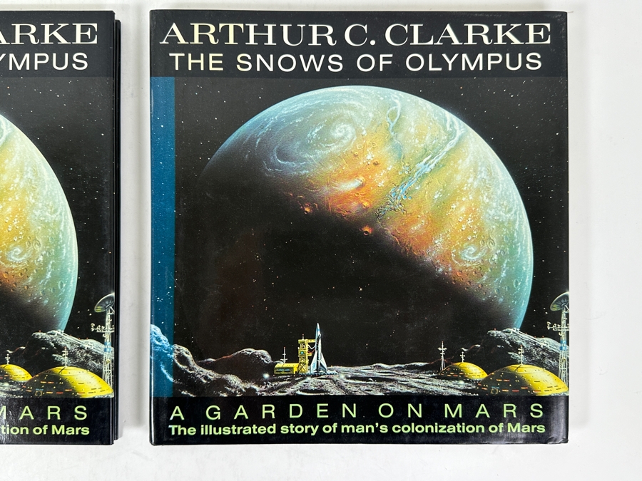 Pair Of First Edition 1994 Hardcover Books By Arthur C. Clarke: The Snows Of Olympus - A Garden On Mars - The Illustrated Story Of Man's Colonization Of Mars [Photo 2]