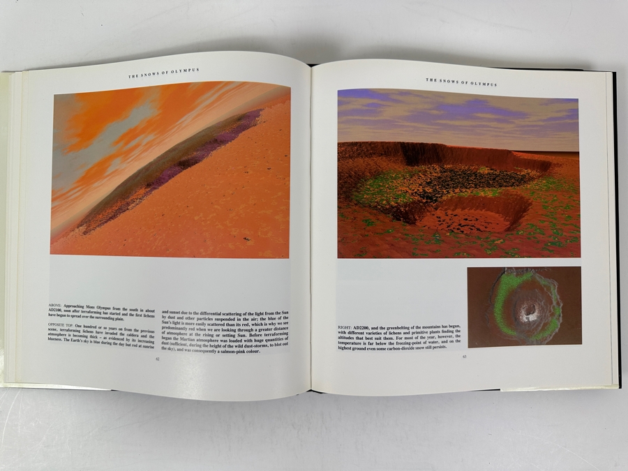 Pair Of First Edition 1994 Hardcover Books By Arthur C. Clarke: The Snows Of Olympus - A Garden On Mars - The Illustrated Story Of Man's Colonization Of Mars [Photo 6]
