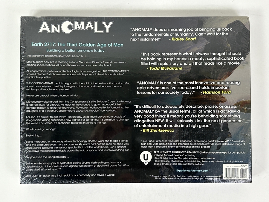 Factory Sealed Hardcover Graphic Novel Anomaly By Skip Brittenham and Brian Haberlin Published In 2012 Large Format Book Packaged In A Cardboard Box [Photo 4]