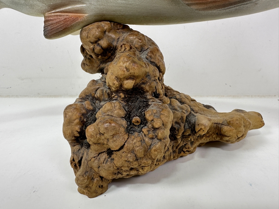 Big Sky Carvers Carved Wooden Trout Sculpture 17'W X 9'H [Photo 3]