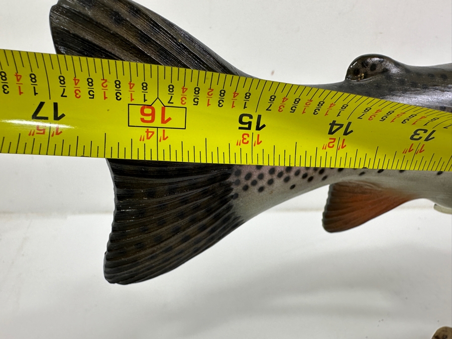 Big Sky Carvers Carved Wooden Trout Sculpture 17'W X 9'H [Photo 8]