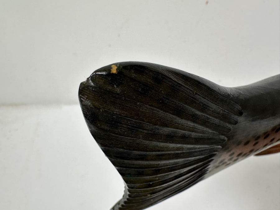 Big Sky Carvers Carved Wooden Trout Sculpture 17'W X 9'H [Photo 9]