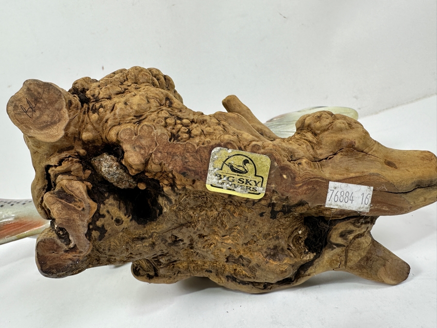 Big Sky Carvers Carved Wooden Trout Sculpture 17'W X 9'H [Photo 6]