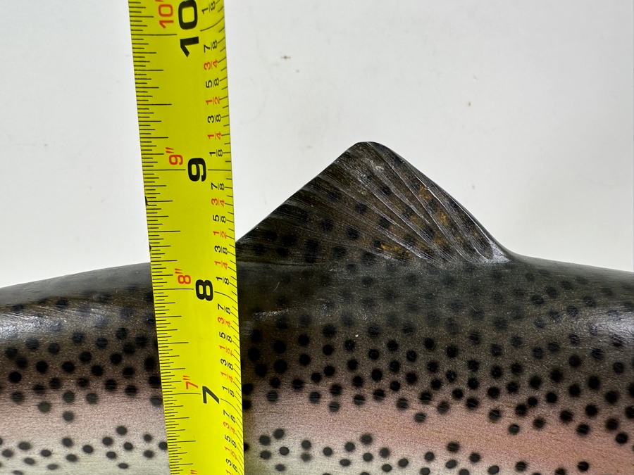 Big Sky Carvers Carved Wooden Trout Sculpture 17'W X 9'H [Photo 10]