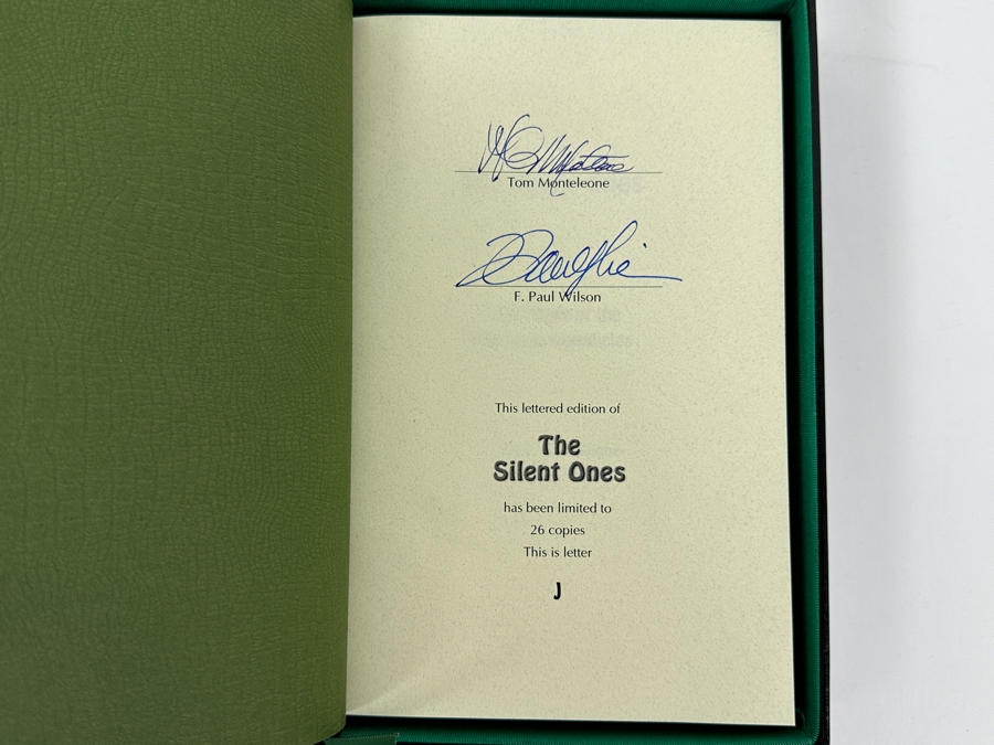 Rare Signed Limited Edition Hardcover Book The Silent Ones Lettered Edition J Limited To 26 Copies Hand Signed By Tom Monteleone And F. Paul Wilson [Photo 9]