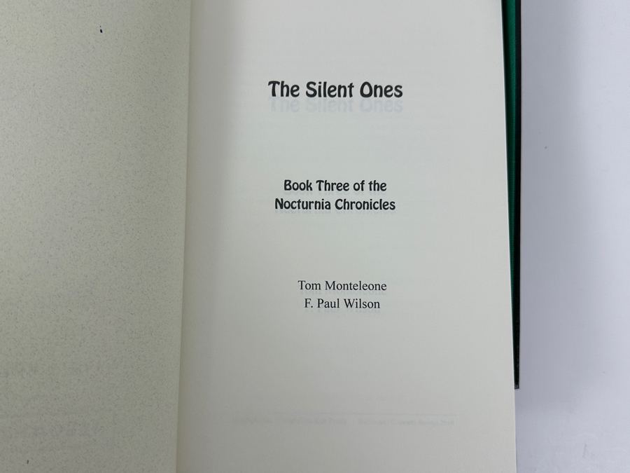 Rare Signed Limited Edition Hardcover Book The Silent Ones Lettered Edition J Limited To 26 Copies Hand Signed By Tom Monteleone And F. Paul Wilson [Photo 6]