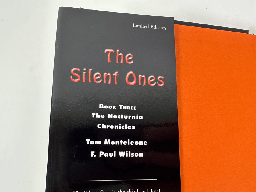 Rare Signed Limited Edition Hardcover Book The Silent Ones - Book Three The Nocturnia Chronicles Hand Signed By Tom Monteleone And F. Paul Wilson Limited To 500 Copies [Photo 4]