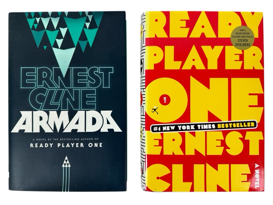 (2) Hardcover Books: Ready Player One By Ernest Cline And First Edition Book Armada By Ernest Cline