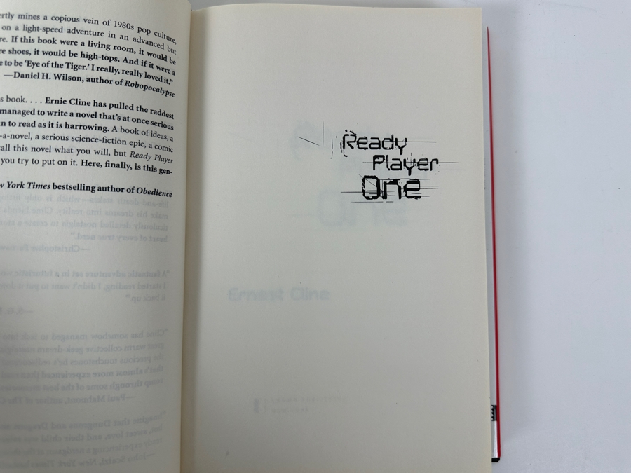 (2) Hardcover Books: Ready Player One By Ernest Cline And First Edition Book Armada By Ernest Cline [Photo 7]