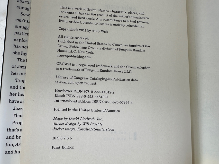 (4) First Edition Hardcover Books: Artemis By Andy Weir, Magic Street By Orson Scott Card, Jack Secret Circles By F. Paul Wilson And The Light-Years Beneath My Feet By Alan Dean Foster [Photo 6]