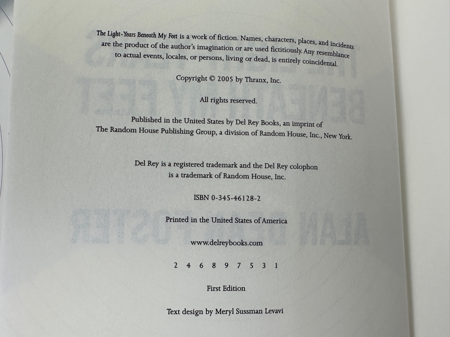 (4) First Edition Hardcover Books: Artemis By Andy Weir, Magic Street By Orson Scott Card, Jack Secret Circles By F. Paul Wilson And The Light-Years Beneath My Feet By Alan Dean Foster [Photo 9]