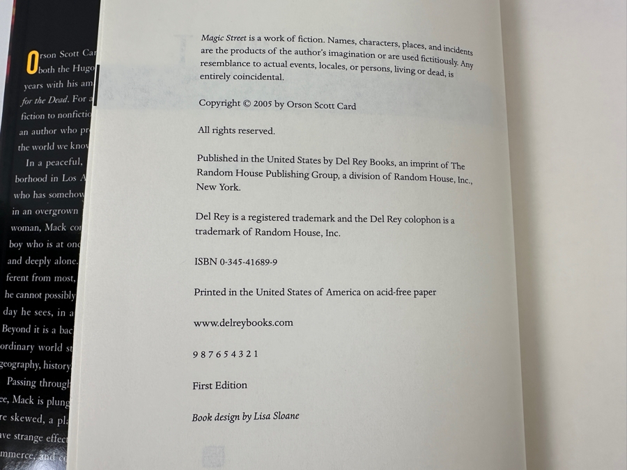 (4) First Edition Hardcover Books: Artemis By Andy Weir, Magic Street By Orson Scott Card, Jack Secret Circles By F. Paul Wilson And The Light-Years Beneath My Feet By Alan Dean Foster [Photo 7]