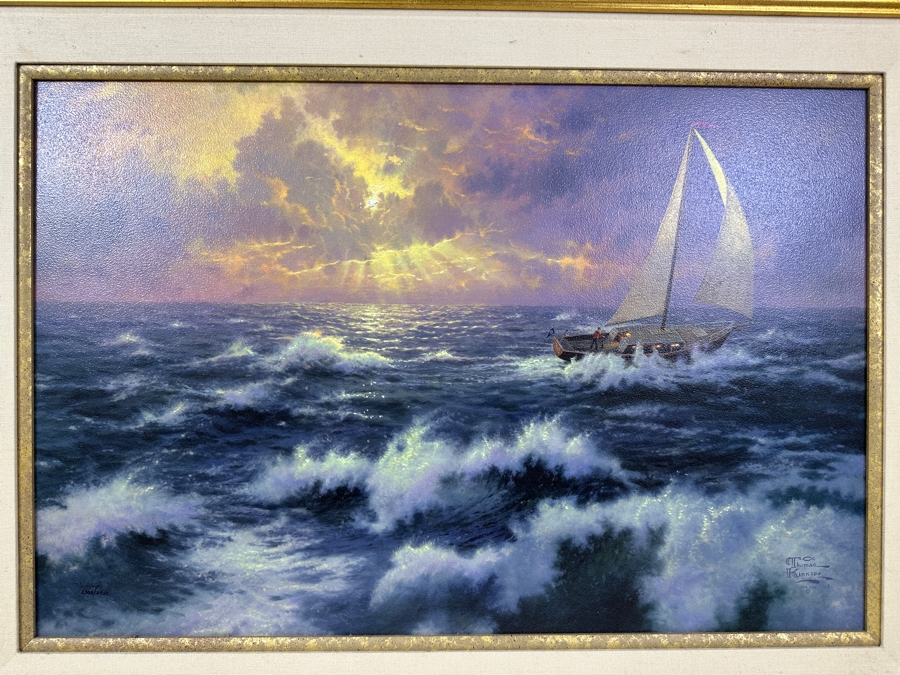 Thomas Kinkade Limited Edition Canvas Print Titled Perseverance Life Values Collection I 27' X 18' Numbered 2308 Of 2950 Framed With COA [Photo 3]