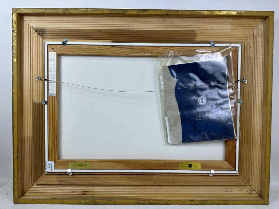 Thomas Kinkade Limited Edition Canvas Print Titled Perseverance Life Values Collection I 27' X 18' Numbered 2308 Of 2950 Framed With COA [Photo 11]