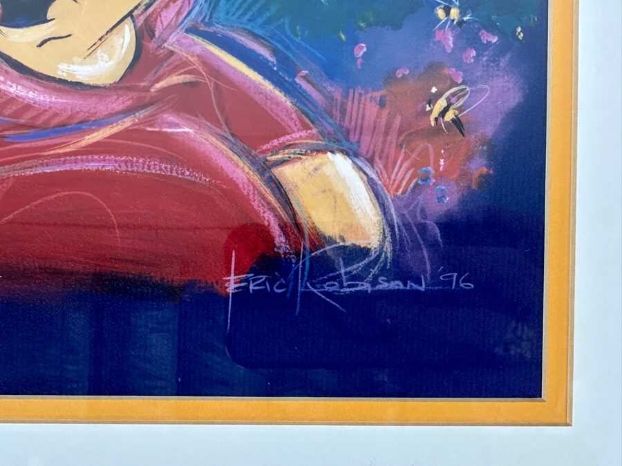 Winnie The Pooh By Eric Robison - 1996 Disney Gallery Special Event Print 10 X 13 Framed 17 X 20 [Photo 4]