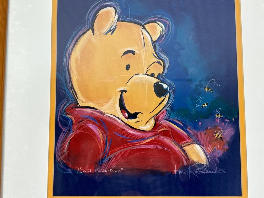 Winnie The Pooh By Eric Robison - 1996 Disney Gallery Special Event Print 10 X 13 Framed 17 X 20 [Photo 3]