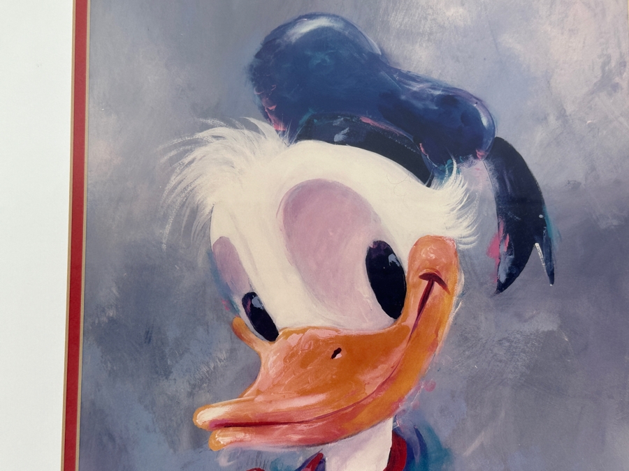 Hand Signed By Artist - Donald Duck By Eric Robison - 1991 Disney Gallery Special Event Print 10 X 13 Framed 17 X 20 - Signed And Dated Lower Left By Eric Robison [Photo 3]