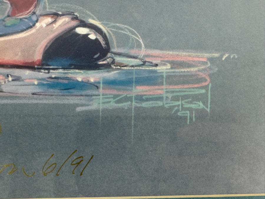 Hand Signed By Artist - Jiminy Cricket By Eric Robison - 1991 Disney Gallery Special Event Print 10 X 13 Framed 17 X 20 - Signed And Dated Lower Left By Eric Robison [Photo 5]