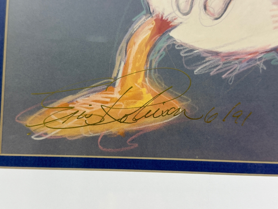 Hand Signed By Artist - Donald Duck By Eric Robison - 1991 Disney Gallery Special Event Print 10 X 13 Framed 17 X 20 - Signed And Dated Lower Left By Eric Robison [Photo 4]