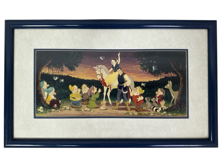 Snow White And The Seven Dwarfs Print By Julie Svendsen From The 1994 Disney Gallery Special Artist Event 19.5 X 9 Framed 27 X 16 [Photo 2]