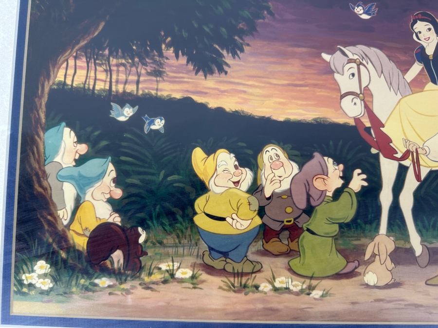 Snow White And The Seven Dwarfs Print By Julie Svendsen From The 1994 Disney Gallery Special Artist Event 19.5 X 9 Framed 27 X 16 [Photo 4]